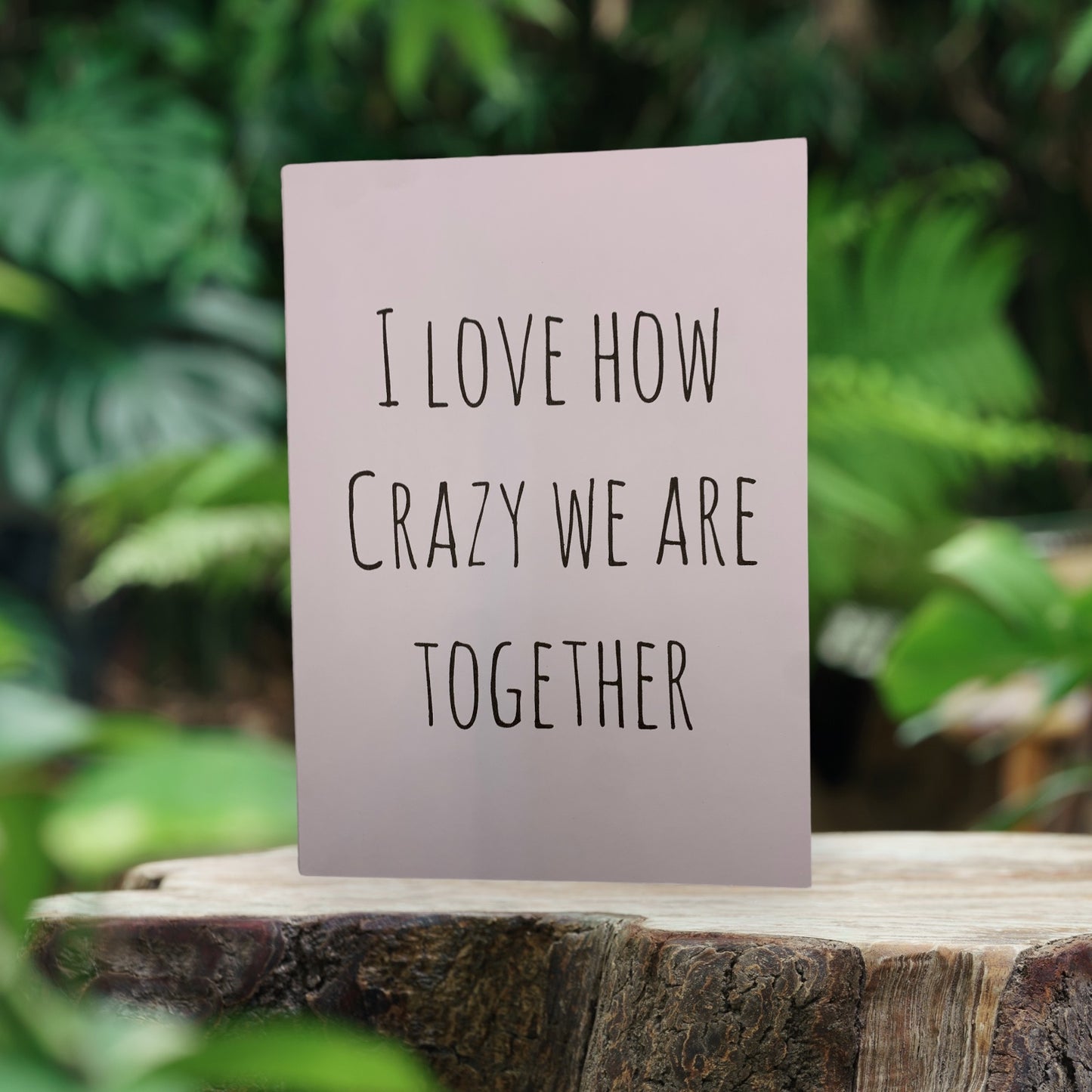 I love how crazy we are together card