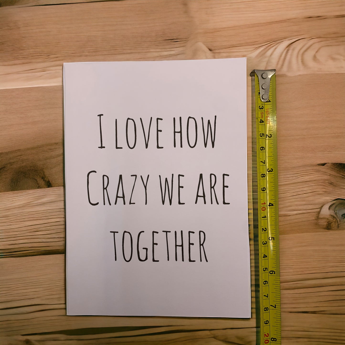 I love how crazy we are together card