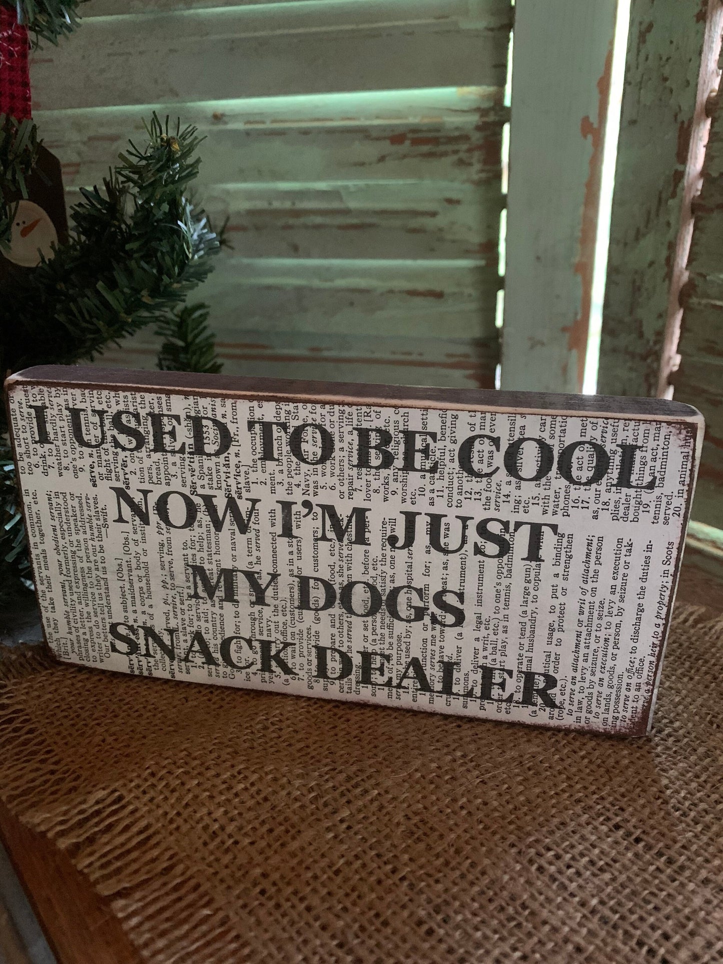 I used to be cool now I am just my dogs snack dealer sign